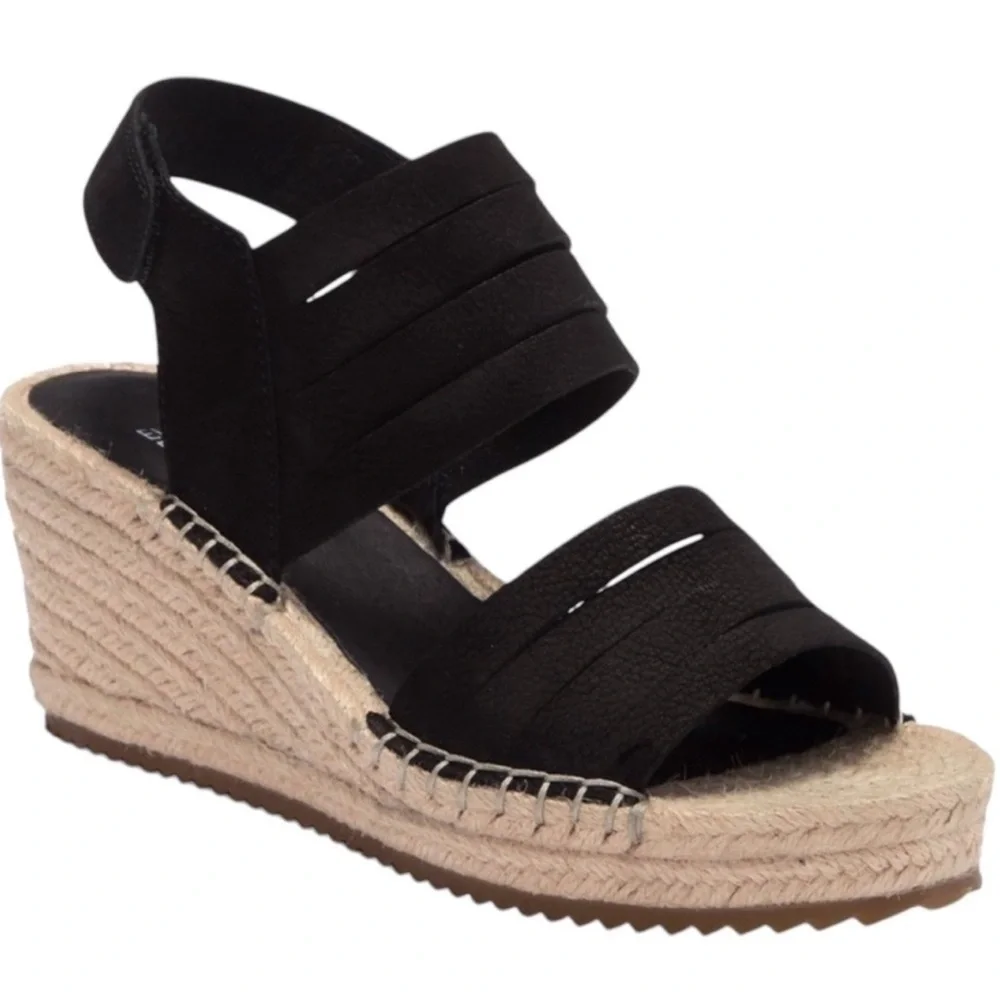 Eileen Fisher Largo Espadrille Sandals in Black